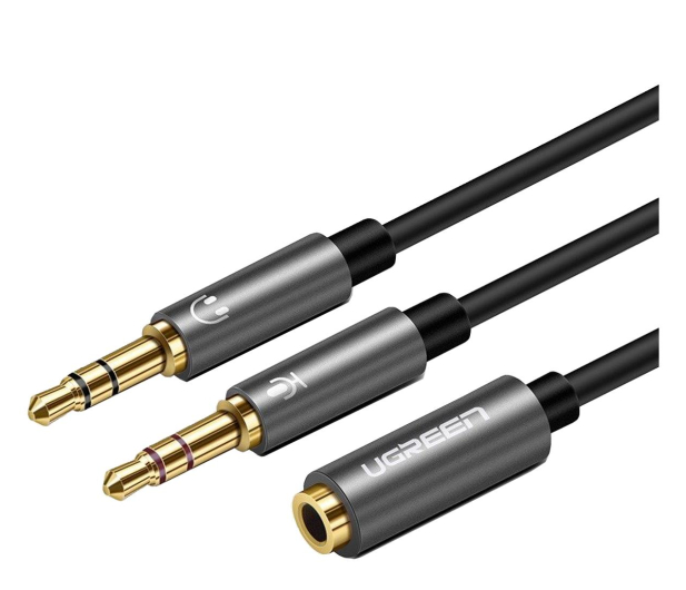 UGREEN AV140 Rozdzielacz audio AUX słuchawki+mikrofon do jack 3,5mm 6957303828999 - 1256880 - zdjęcie